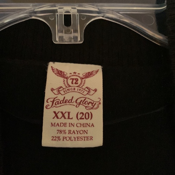 Faded Glory black cardigan sweater w fitted waist szXXL - Picture 3 of 5